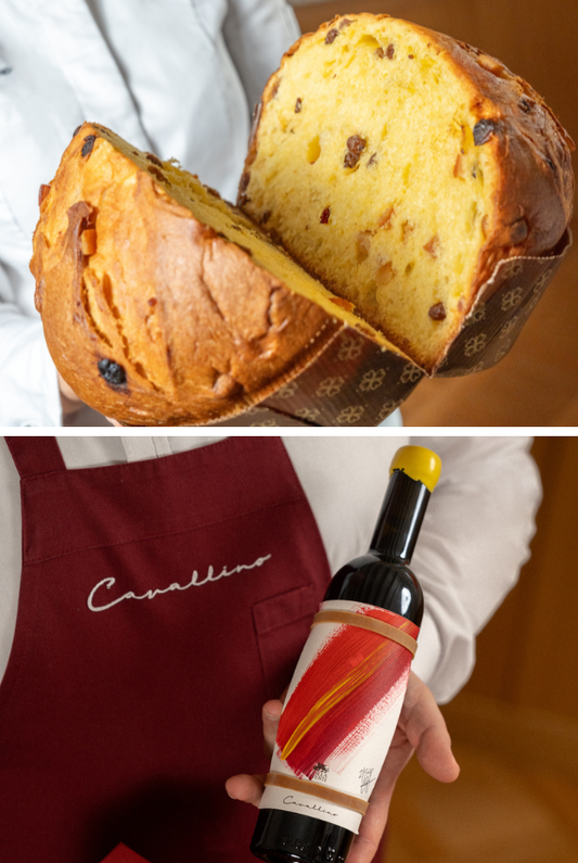 Cavallino Holiday Selections - 1 Panettone Artigianale, 1 Vino Velocità Rossa